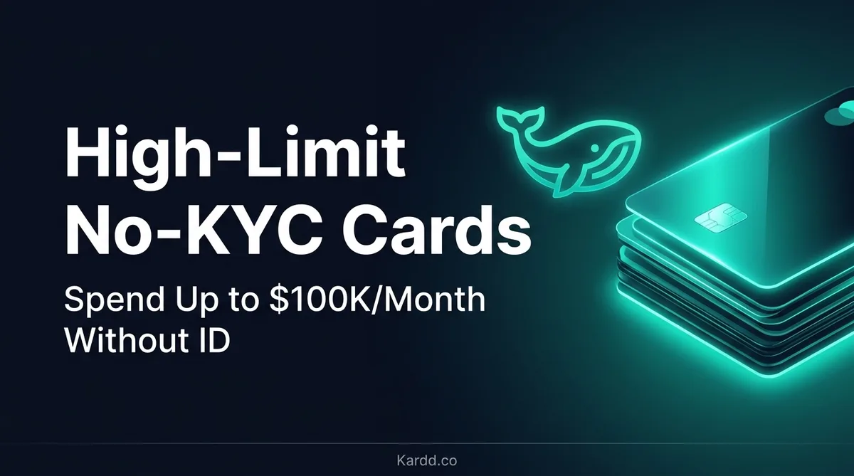 Best No-KYC Crypto Cards for High-Limit Spending (2026)