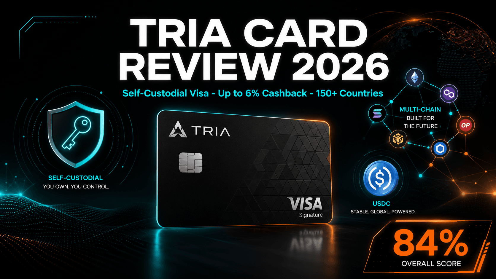 Tria Card Review 2026 - self-custodial Visa with up to 6 percent cashback across 150 plus countries